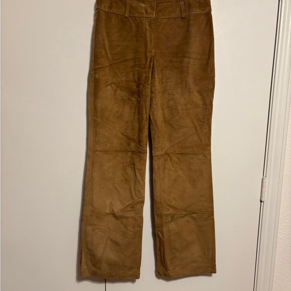 Vintage LOFT Camel Genuine Leather Pants